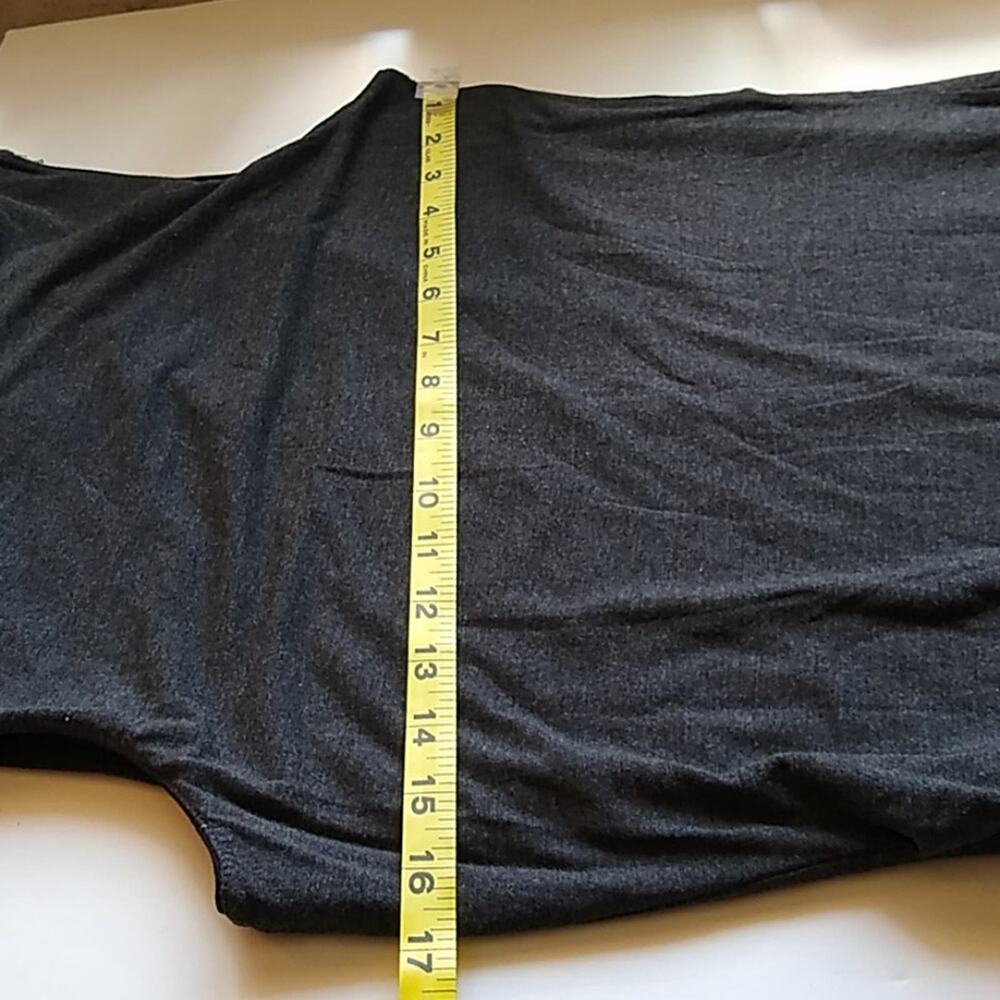 Athleta Carefree Tee Dress Charcoal Gray Ruched 94% modal Size S - Picture 8 of 9